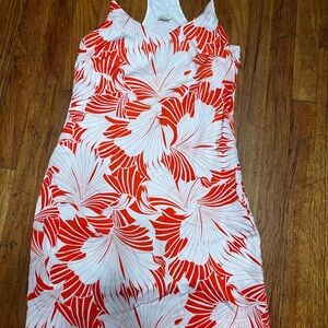 J. Crew Red and White Floral Kids One Piece